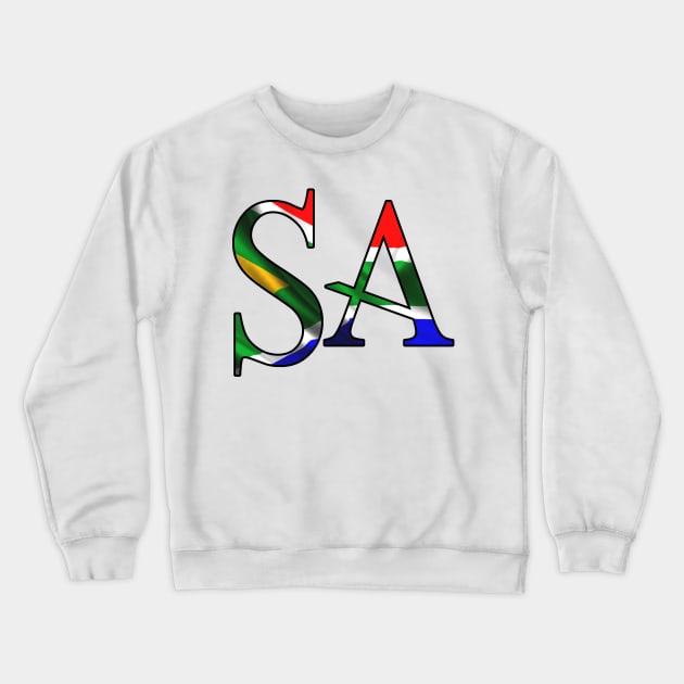 South Africa  flag SA Crewneck Sweatshirt by Monstershirts